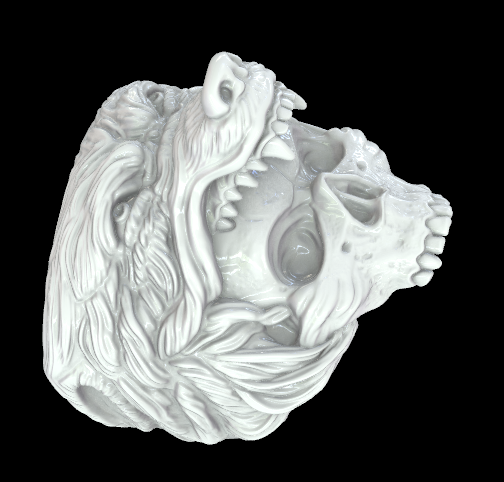 skull wolf ring animal 3D print model - Mito3D