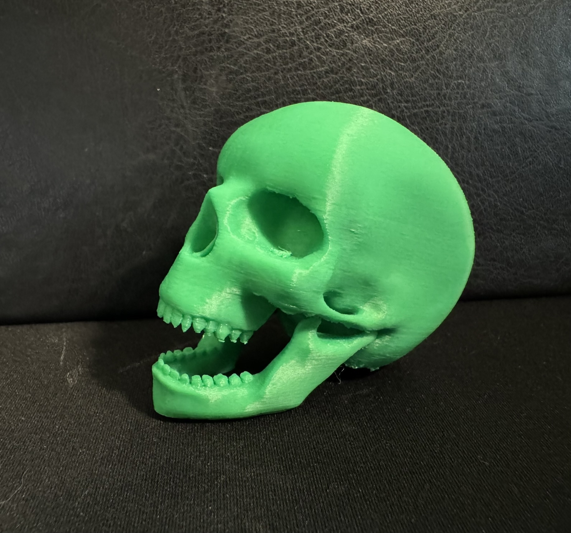 cráneo trabajando mandíbula Arte Víspera Santos hueso miniatura 3D print model - Mito3D