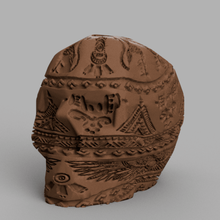crânio x2 esqueleto cabeça Bruxas monstro tribal placa 3d print model - Mito3D