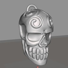 skullcap jewelry luifer pendant home decor tribal 3dmodel 3dp 3dprint 3d print model - Mito3D