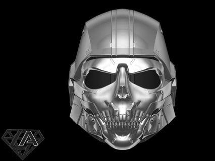 cráneo metal personalizado casco Wolfenstein armadura juego cosplay guerrero brazo proteccion airsoft 3d print model - Mito3D