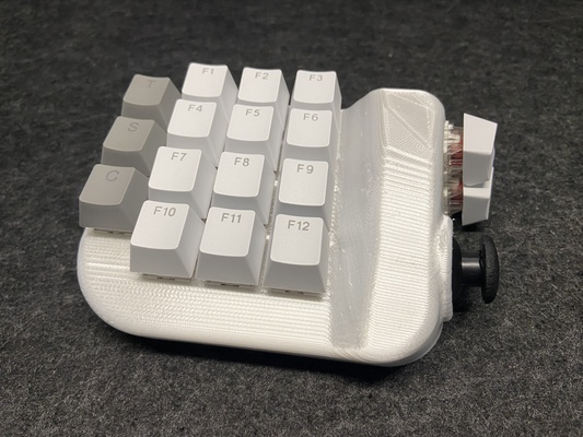 coussinet crâne qmk manette macropad clavier joypad diy jeu divisé ergo bureau bureau jeu installer accessoires gadgets 3d print model - Mito3D