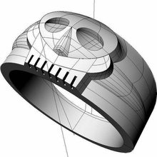 anello teschio gioielleria 3d print model - Mito3D