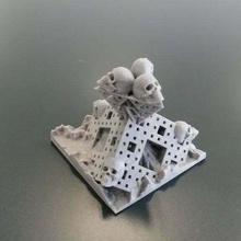 crânes fractales art fractale math mâchoire sculpture sierpinski crâne sculptures 3d print model - Mito3D