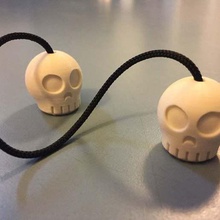 skully begleri gioco cordone fidget cranio giocattoli accessori di 3d print model - Mito3D