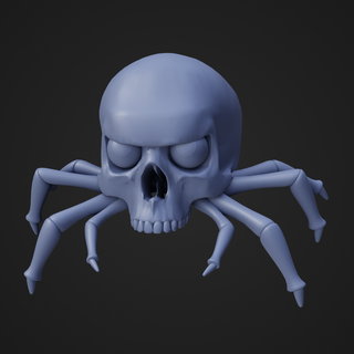 Skully örümcek kafatası araknofili haşarat araknofobi kemikler ağı oyuncaklar hayal gücü melezler 3d print model - Mito3D