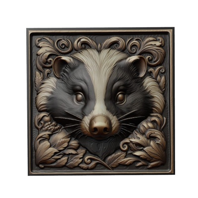 kokarca hayvan rahatlama sanat hayvanlar yeggi mito3d büst google kolye madalyon animal relief wall art duvar 3d print model - Mito3D