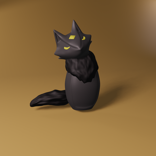 cielo gatto puntello arte felino cotl 3d print model - Mito3D