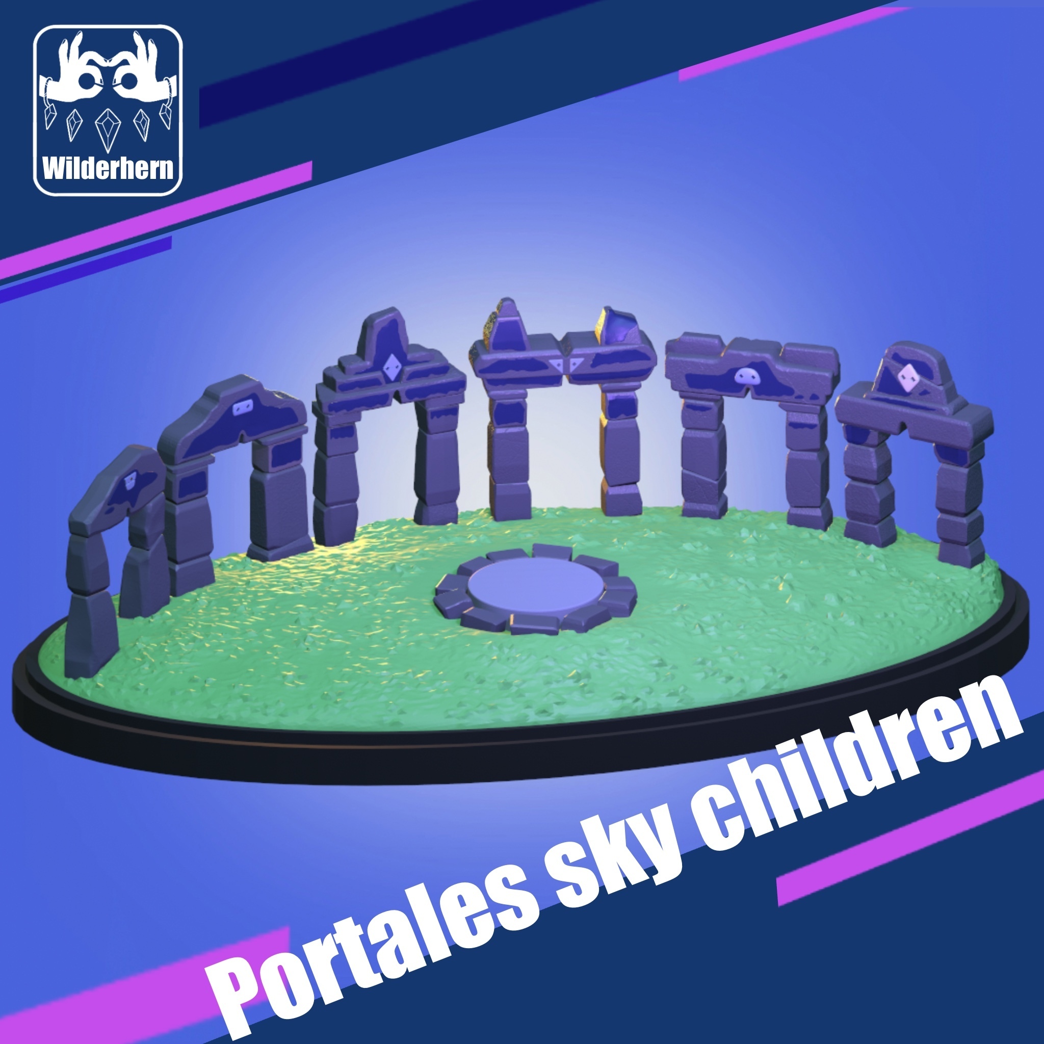 cielo niños ligero portales puertas juego vídeo juegos papel warhamer 3D print model - Mito3D