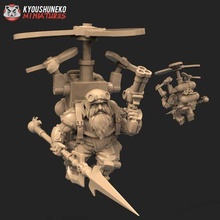 céu anão unidade 2 Kharadron martelo guerra jogos tabela topo miniaturas 3d print model - Mito3D