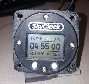 skyclock - aircraft clock avionics general aviation automotive 3d print model - Mito3D
