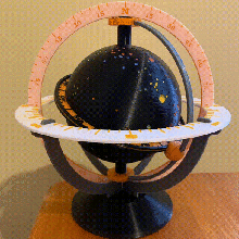 globe céleste astronomie science étoile tige jouet 3d print model - Mito3D