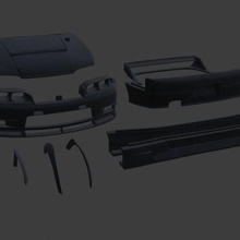 horizonte 400r bodykit Tamiya 1 24 Equipo muestra aoshima personalizado 3d print model - Mito3D