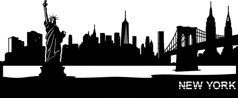 skyline new-york Art city wall urban new york 3d print model - Mito3D