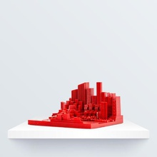 skyline 2 Architektur Gebäude 3d print model - Mito3D