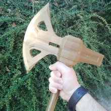 skyrim dwarven one hand axe 3d printable version cosplay props game cospaly dovahkiin dovahkin forge elder scrolls prop video 3d print model - Mito3D