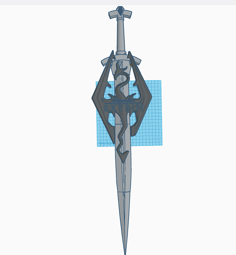 skyrim iron sword remix cosplay item logo weapon props accessories costume 3D print model - Mito3D