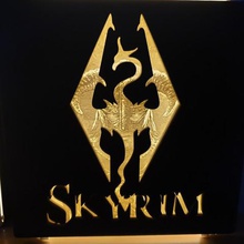 skyrim plaque lithophane Kunst gaming 3dprinter 3dprinted fanart elder scrolls 3d print model - Mito3D
