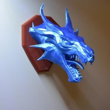skyrim swamp dragon wall trophy art dovahkiin dovahkin dragons dragonslayer monster item trophies viking mount mounted sculptures 3d print model - Mito3D