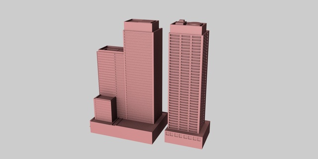 skyscraper building printable stl files 3d print model - Mito3D