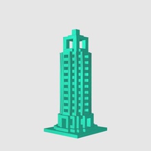 skyscraper architecture amazing awesome building cool easy empire state lowpoly minecraft modern printcraft quick print simple 3d print model - Mito3D