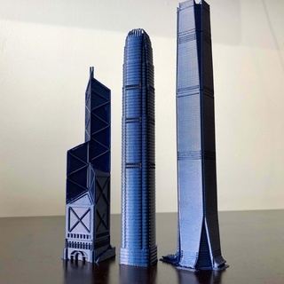 gökdelenler hong kong Çin mimari bina Çince Uluslararası kule banka Asya dönüm noktası Hongkong gökdelen mini dünya Şanghay merkez miniworld3d pekin ticaret parasal 3d print model - Mito3D