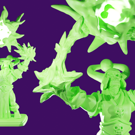 sl Chaos Magier Magie 2 Spiel Fantasie Zahl Miniatur Heldenquest Brettspiel Held Suche Krieger 3D print model - Mito3D