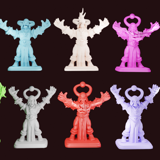 sl chaos mages game fantasy figure miniature heroquest boardgame hero quest mage warrior 3D print model - Mito3D