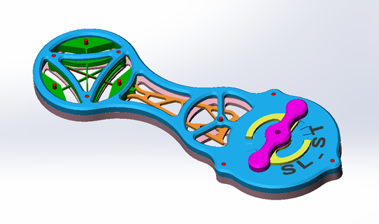 sl st flex flexura mecanismo relógio 3d print model - Mito3D