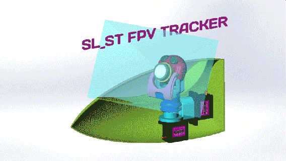 sl st fpv tracker camera mount pan tilt rc plane drone 3d print model - Mito3D