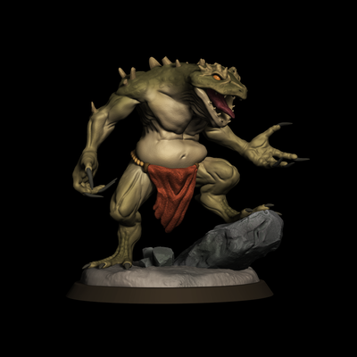 slaad dnd miniature 2 inch base pre-supported 3d print model game frog monster creature wargaming dungeons dragons fantasy collectible stl figure rpg 3dprinting lizard 3d print model - Mito3D