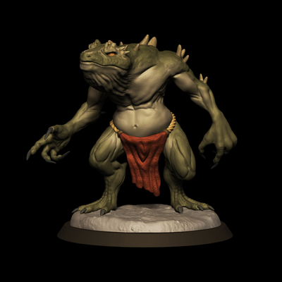 slaad dnd miniature 2 inch base pre-supported 3d print model game frog monster creature wargaming dungeons dragons fantasy collectible stl figure rpg 3dprinting lizard 3d print model - Mito3D