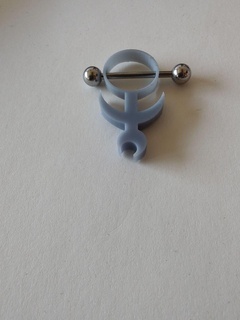 slaanesh sign nipple jewelry shield warhammer piercing 3d print model - Mito3D