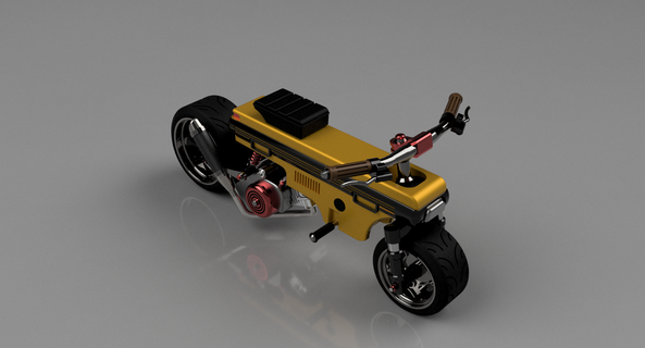 golpeado motocompo scooter bicicleta imprimible kustom Afinación 3d print model - Mito3D