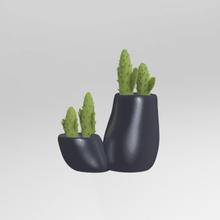 incliné pot tour fleur pots jouet poulpe fleurs cactus plante plantes 3d print model - Mito3D