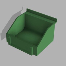 slatwall çöp Kutusu 3d print model - Mito3D