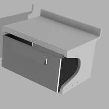 paroi latte espace rangement poubelle tiroir 3d print model - Mito3D