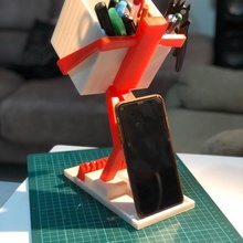 slave labor pen mobile holder art 3d print model - Mito3D