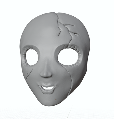 erschlagen prinzessin inspiriert cosplay maske stütze grusel spiel indie porzellan puppe geknackt gesicht baby apropalypse apropalypsekretionen 3d print model - Mito3D