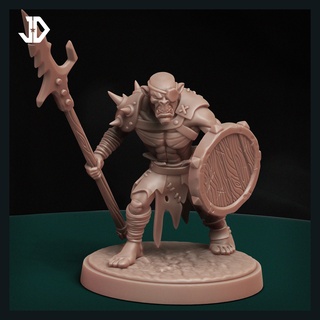 slayer orc f - orcs goblins army fantasy shield wargames dnd orruk kruleboyz gutrippaz dadomo 3d print model - Mito3D