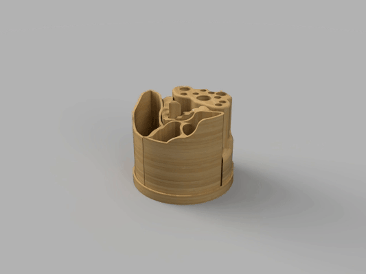 lisse stationnaire pot accueil maison crayon bureau titulaire soutien élégant diviseur organisateur 3d print model - Mito3D