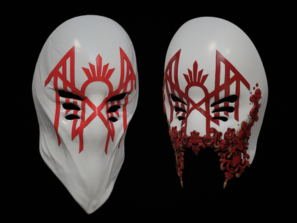 sleep token face mask ultrakit 13 models vessel mask mask sleeptoken sleep token rock music fan art vessel  3d print model - Mito3D