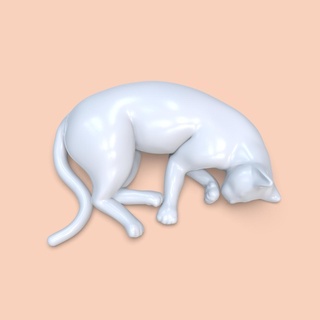 Schlafen Katze 3d print model - Mito3D