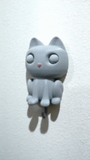sleeping cat key holder kitty cute hanger 3d print model - Mito3D