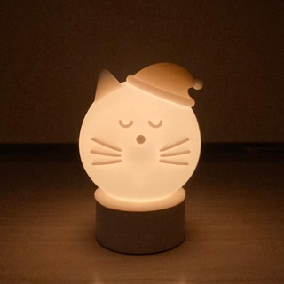 sleeping cat lampshade gift bedside lamp 3d print model - Mito3D