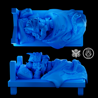 sleeping chaos space marine death guard spacemarine miniature decoration legion tabletop heresy marker wargame nurgle nurgling 3d print model - Mito3D
