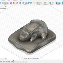 uyuyor şişman sakızlı ayı yastık Sanat hayvan Şirin poli 3d print model - Mito3D