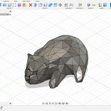 sleeping fat gummy bear poly art animal cute 3d print model - Mito3D