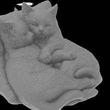 dormir chatons jeu animaux 3d print model - Mito3D