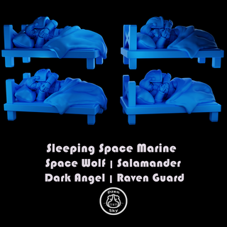 uyuyor Uzay denizciler karanlık melek Kurt semender kuzgun koruma deniz uzay denizi minyatür dekorasyon lejyon masaüstü sadık sapkınlık işaretleyici savaş oyunu melekler Wolfes semenderler 3d print model - Mito3D